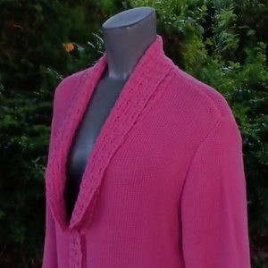 C.J. BANKS by CHRISTOPHER & BANKS LADIES PURE COTTON PINK SWEATER